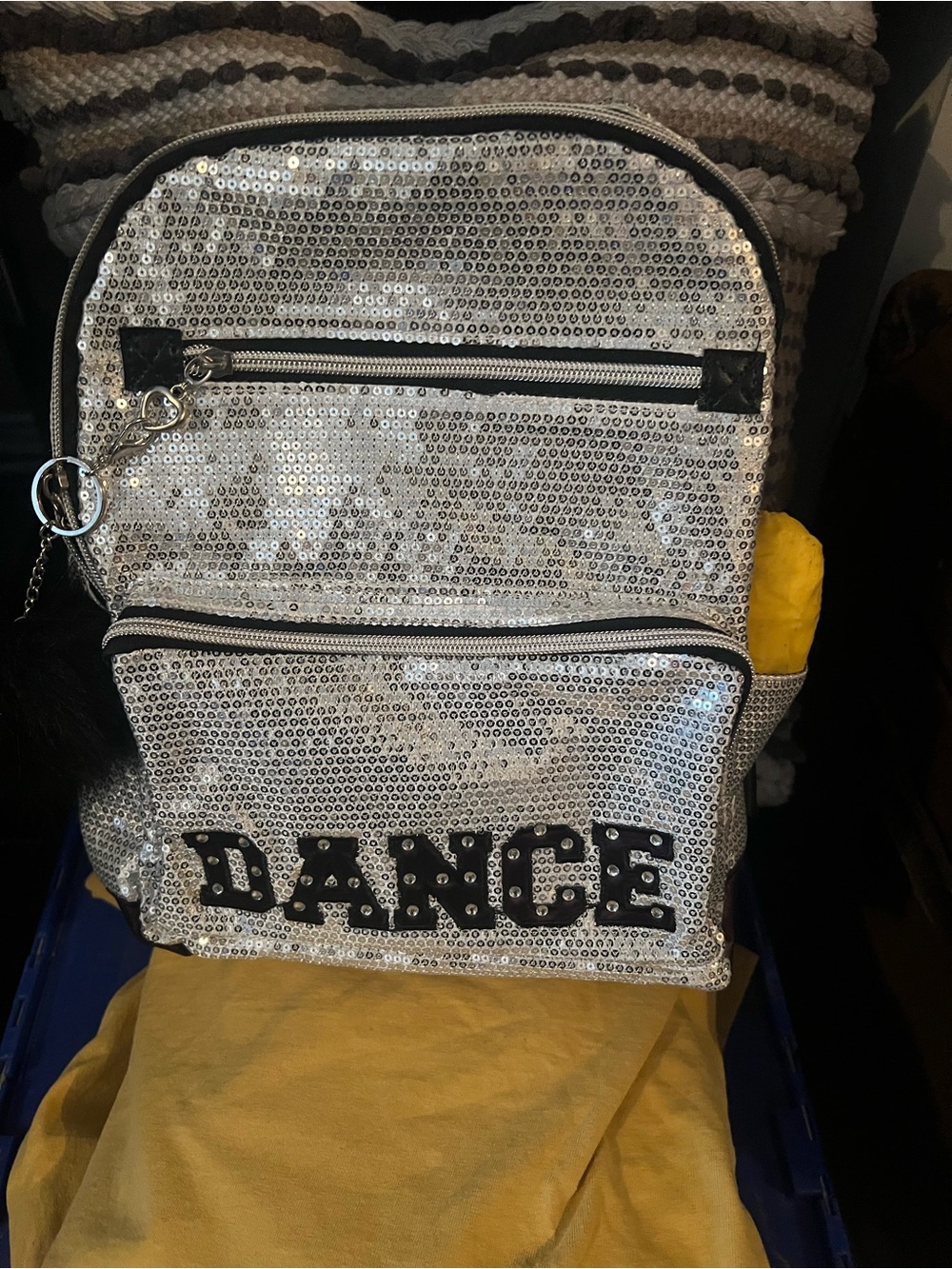 Silver Sequin Dance Backpack - Unbranded